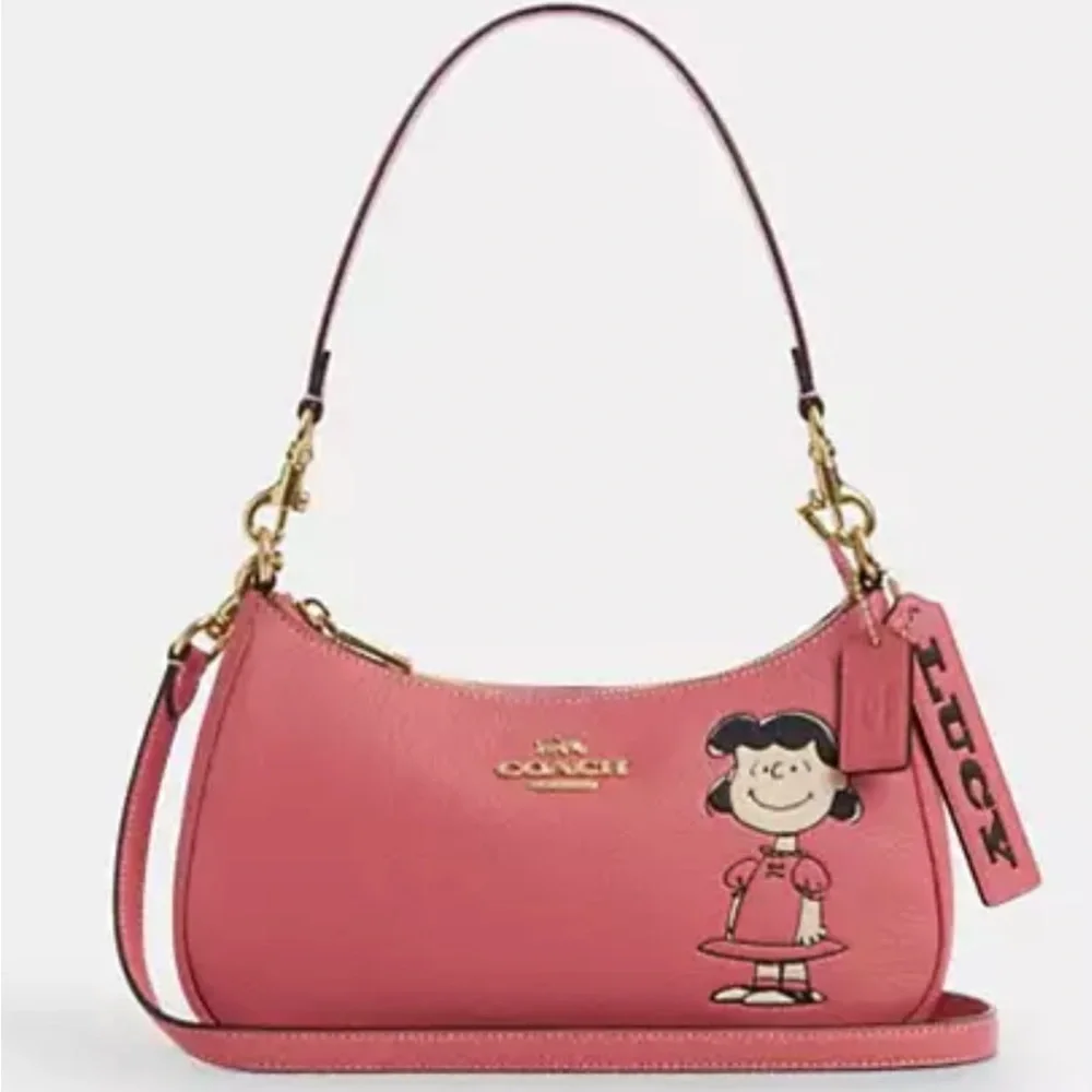 Coach X Peanuts Teri Shoulder Bag With Lucy - Picture 2 of 7